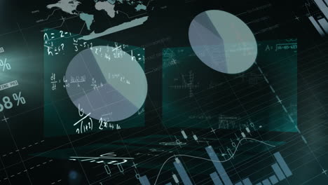 animación del procesamiento de datos y gráficos