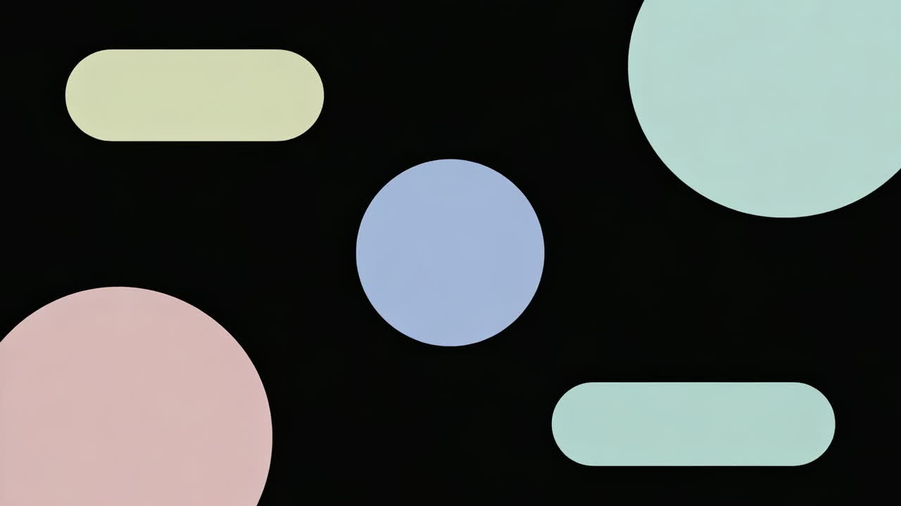 Abstract Geometric Shapes on Black Background