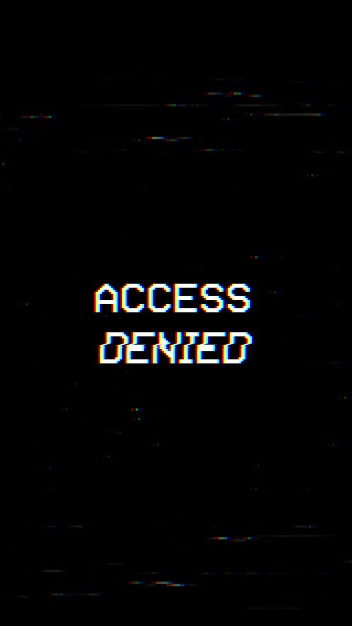 Access Denied Text With Glitch Effect on Black Background