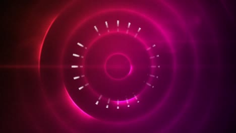Animation-of-scope-scanning-over-circles-on-purple-background