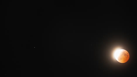 wide timelapse of the red blood moon total lunar eclipse on march 14th, 2025