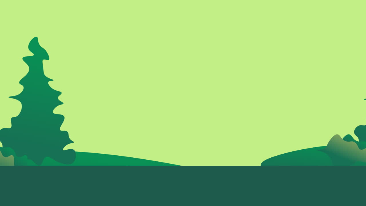 Animation of landscape with trees on green background | Premium Stock ...