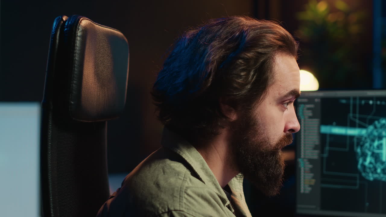 científico informático actualizando el algoritmo de aprendizaje automático de inteligencia artificial