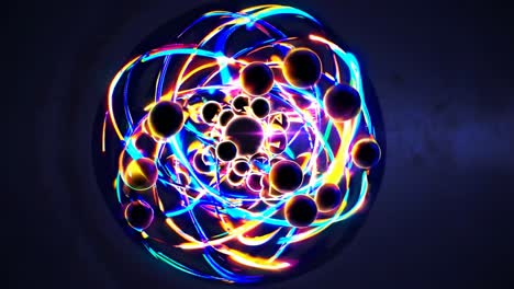 abstract atomic model visualization