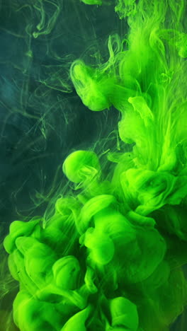 green ink in water