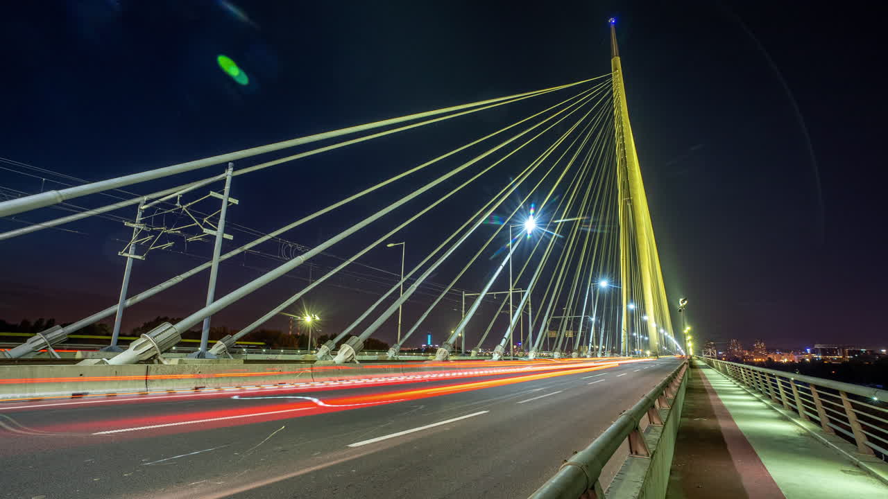 Night view of a modern bridge