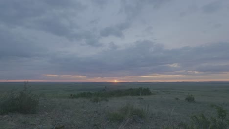 sunset over the plains