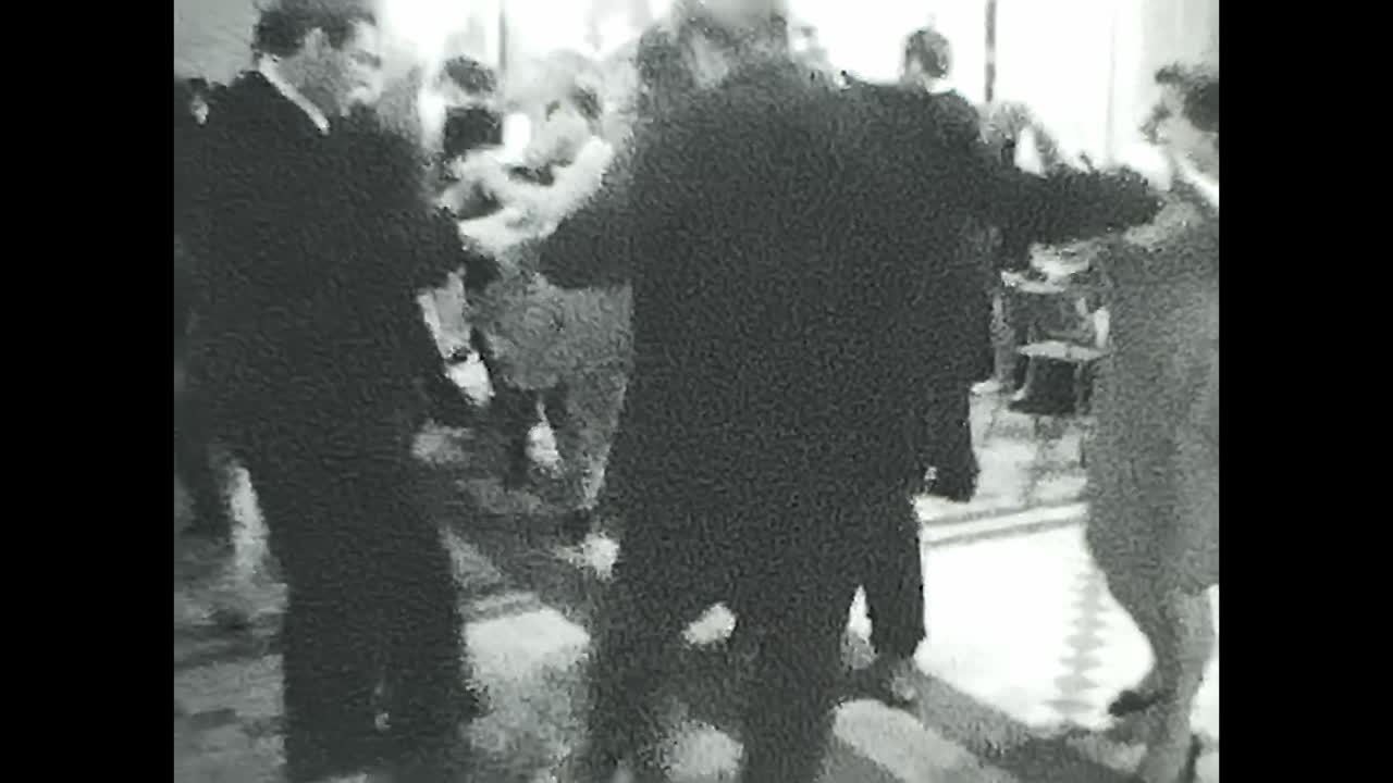 Vintage Black and White Party Footage