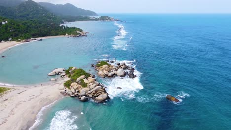 clear vivid coastal beach in south america