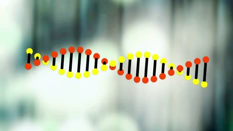 Animation-of-dna-strand-spinning-on-glowing-background