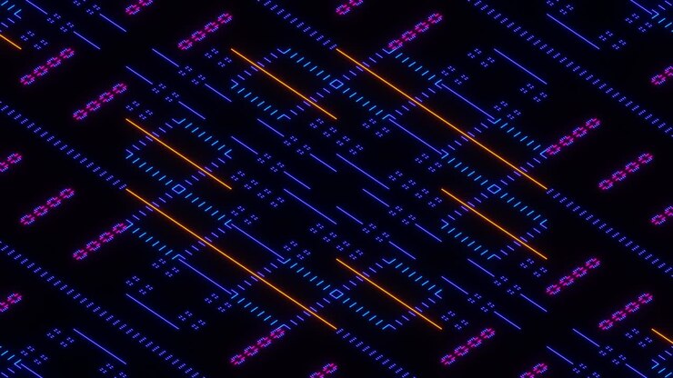 Shimmering pixel mosaic,endless VJ Loop animation