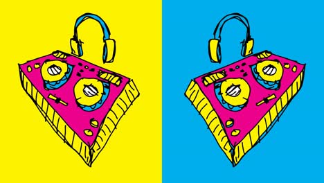 kids drawing seamless background with theme of dj device