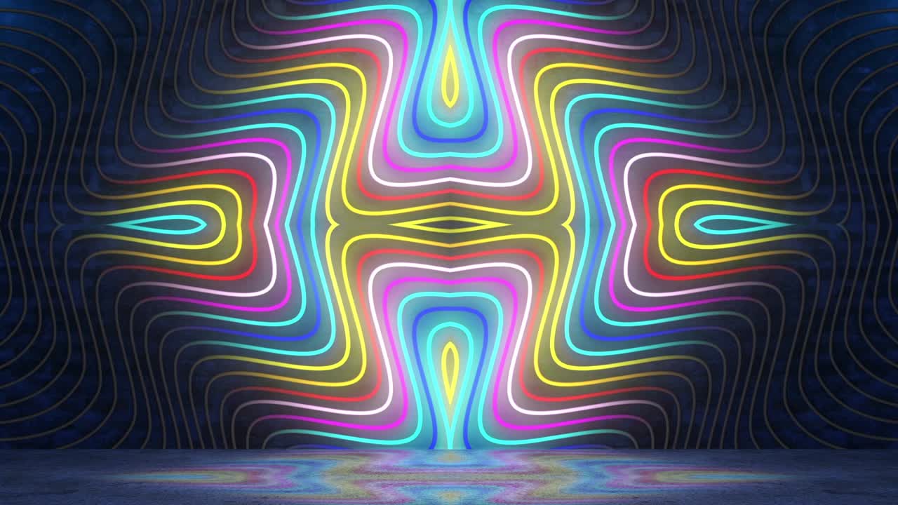 Neon Light Abstract Pattern Background