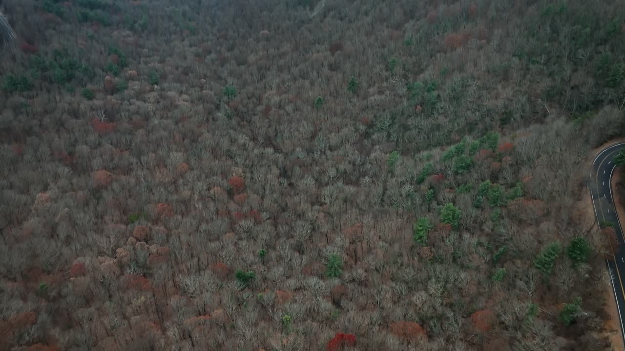Aerial reveal in Blood mountain in the morning