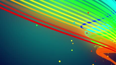 rainbow color glow lines fly in air, smoothly oscillation and wave. 3d abstract looped creative background like glow ribbon float in liquid with particles. luma matte as alpha channel.