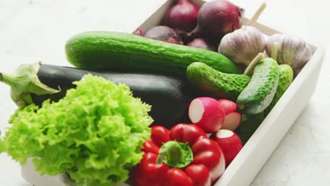 container with vegetable assortment