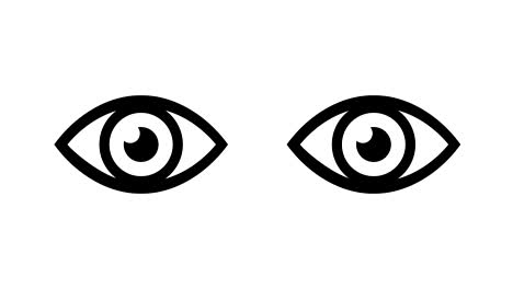 eye icon animation with optional luma matte. alpha luma matte included. 4k video