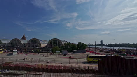 Progress-of-the-Rail-Baltica-project-in-Riga,-Latvia,-greenfield-railway-infrastructure-designed-to-connect-Central-and-Northern-European-countries