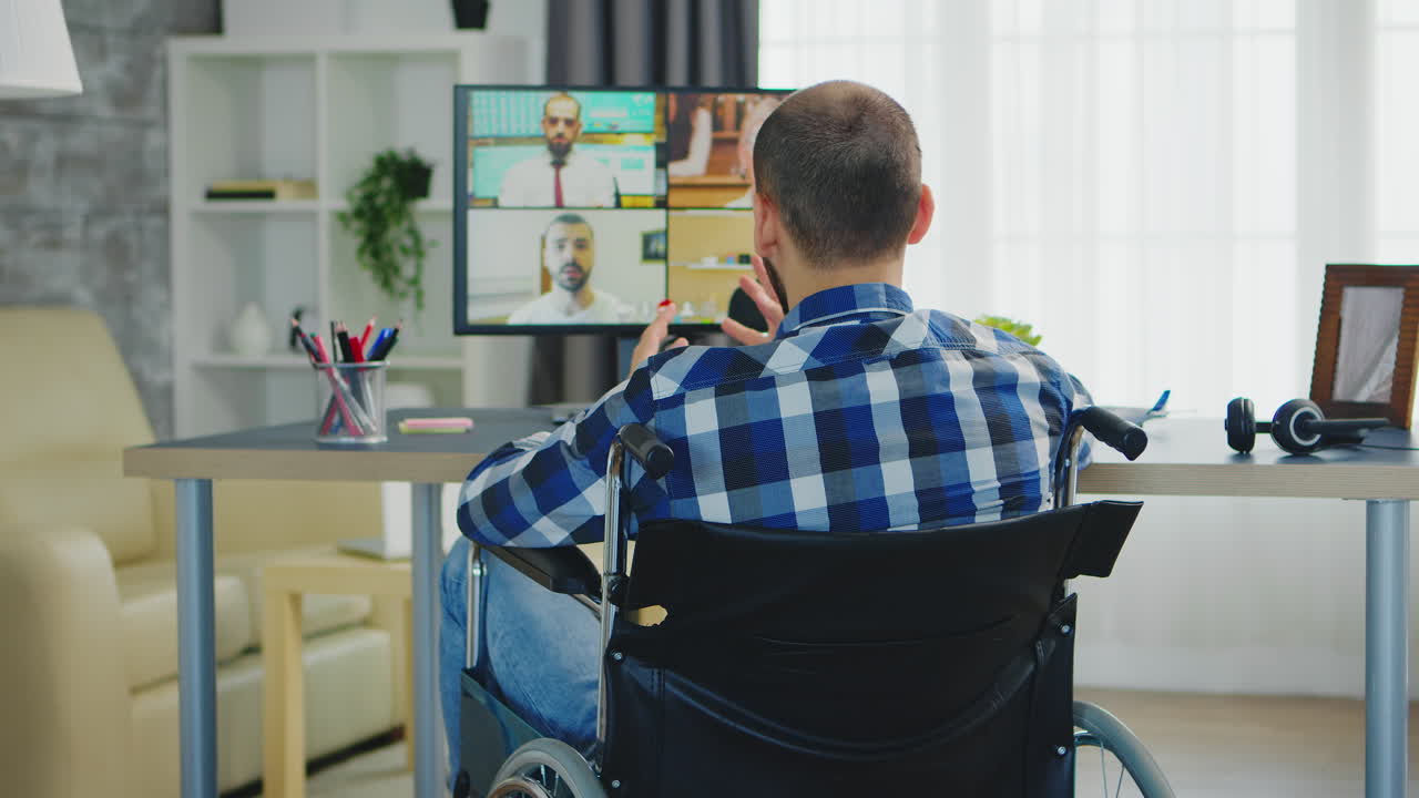 videoconferencia de negocios en línea