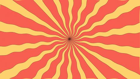 Animationshintergrund-Im-70er-Jahre-Stil,-Retro-Farbe,-Groovig,-Spirale,-Rot-Und-Gelb
