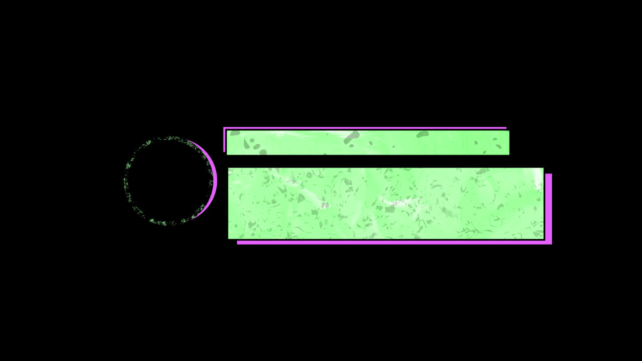 Modern Animated Lower Third Graphic with Green and Magenta Elements