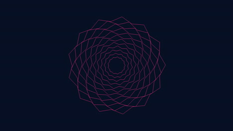 líneas en espiral de color rosa sobre un fondo azul oscuro