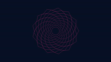 spiraling pink lines on dark blue background