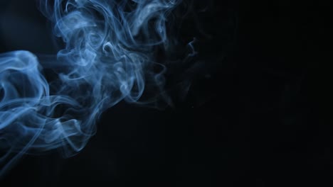 abstract smoke on black background, smoke background ,blue smoke background