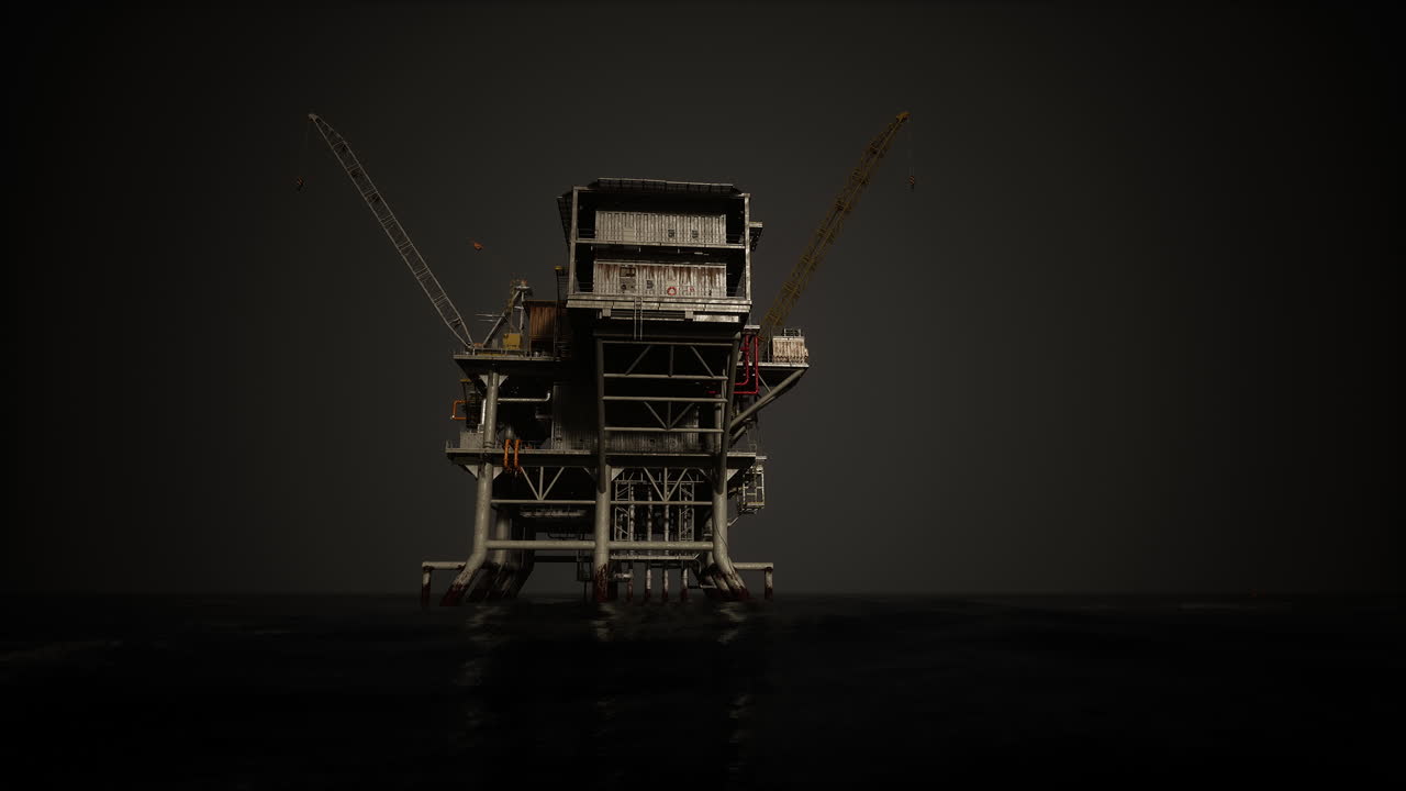 plataforma petrolera en el océano