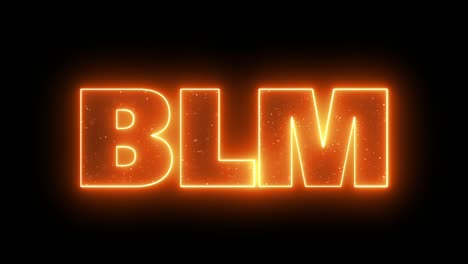 tipo blm que se enciende en la luz de la pantalla