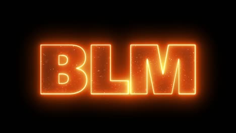 blm type coming on screen light