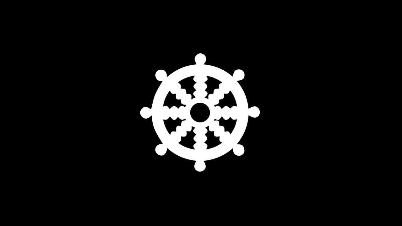 animación de la rueda del símbolo del dharma