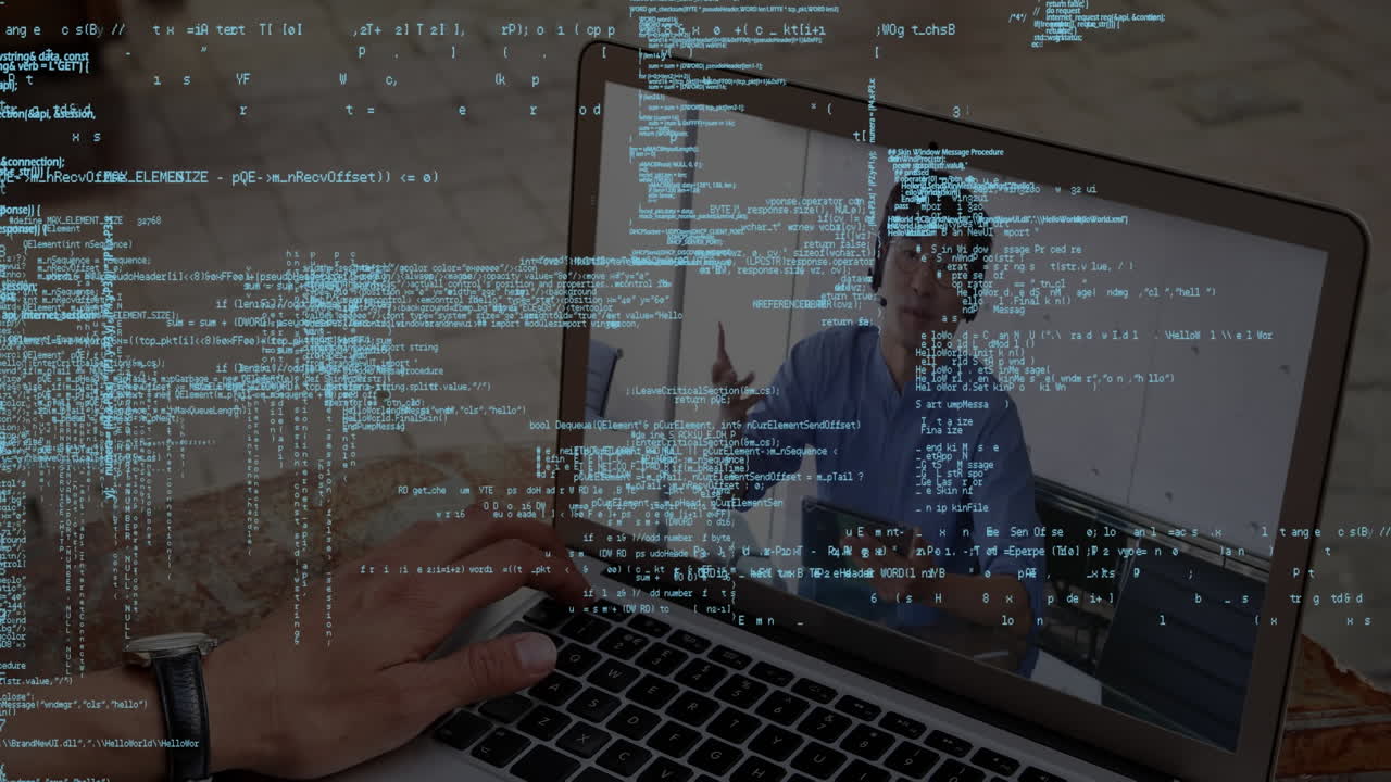 procesamiento de datos sobre los médicos que utilizan computadora portátil