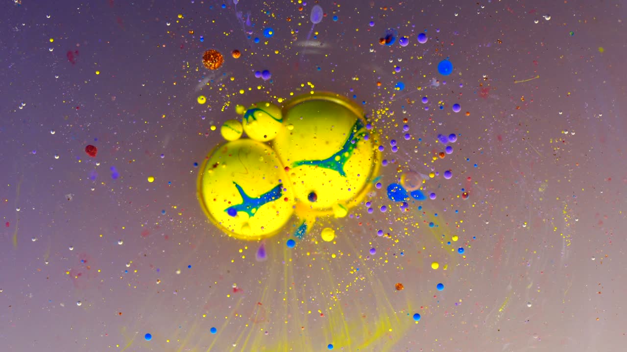 burbujas de aceite de color abstracto