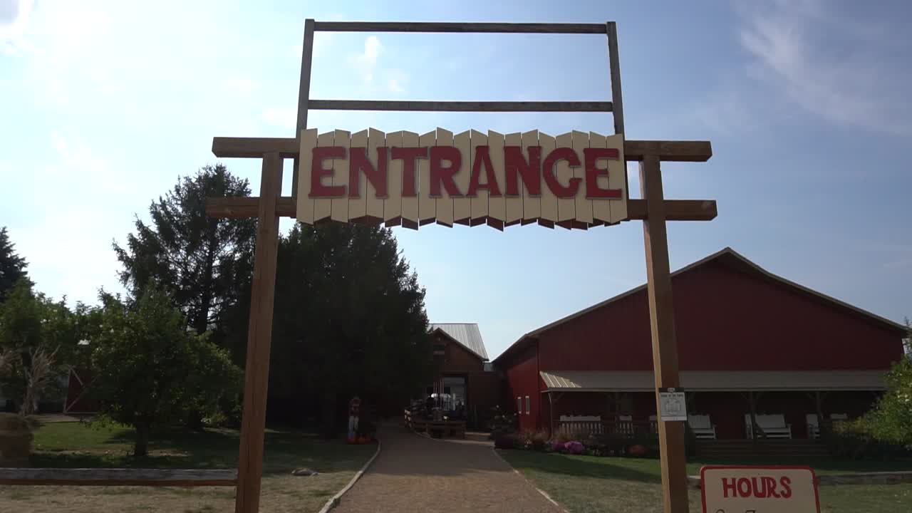 Entrance to a Fall Pumpkin Patch and Farm