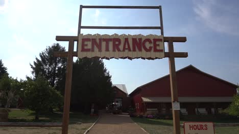 entrance to a fall pumpkin patch and farm