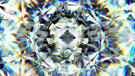 sparkling gemstone macro rotating seamless loop. kaleidoscope