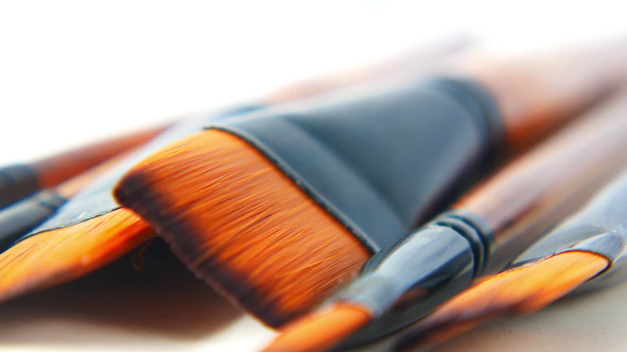 페인트 브러쉬의 클로즈업