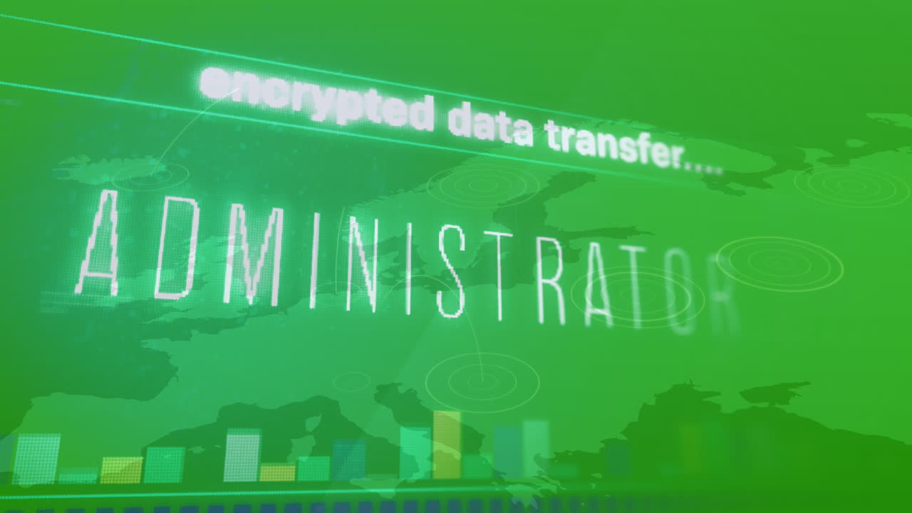 스페인의 발과 구름 위에서 금융 데이터 처리의 애니메이션