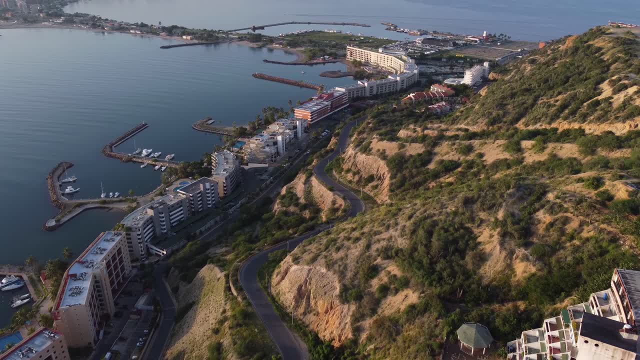Aerial view of El Morro hill in Lecheria, located in the north of Anzo&aacute;tegui State, Venezuela