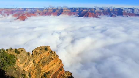 time lapse of clouds moving through the grand canyon