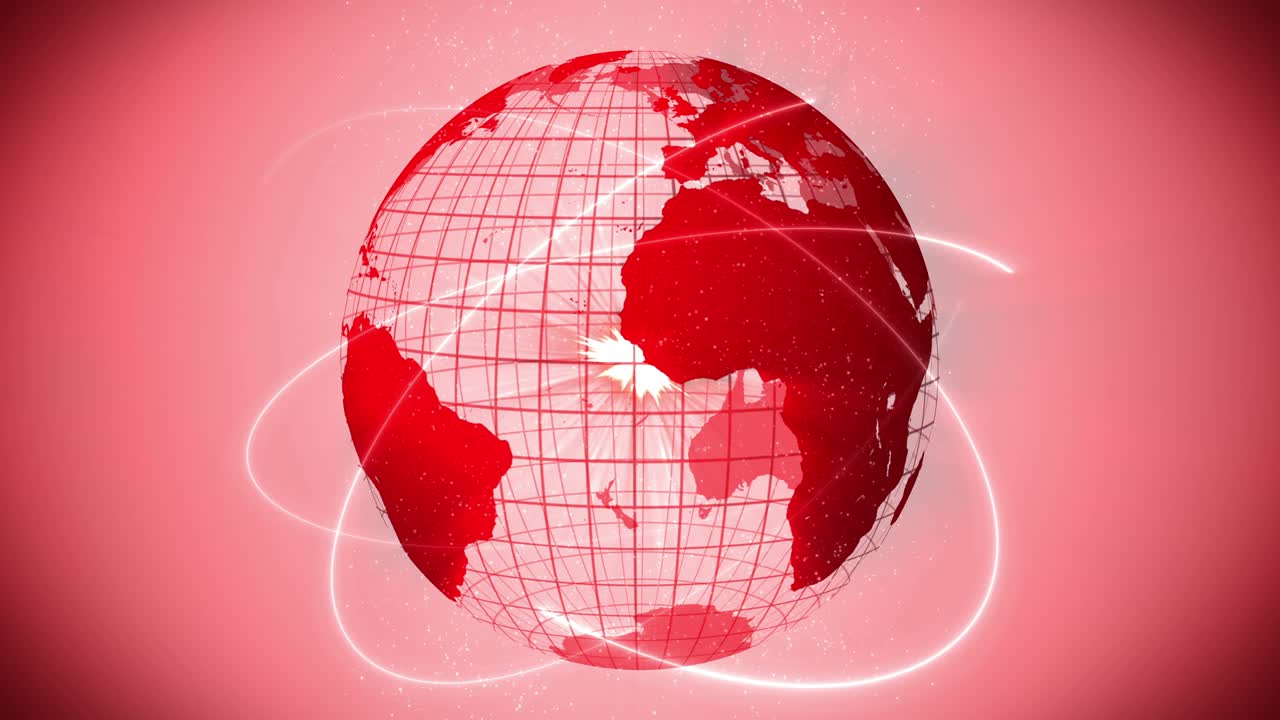 pandemia de infección. tierra global con puntos rojos de infección. concepto de elementos médicos. enfermedad o prevención. cuidado de la salud. control infeccioso. curación de virus. animación de bucle.