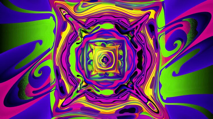 Abstract Psychedelic Kaleidoscope