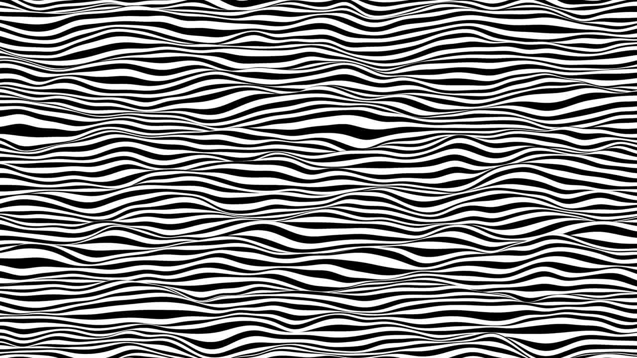 líneas blancas y negras fondo de movimiento horizontal. animación de bucle generada por computadora. renderización 3d.