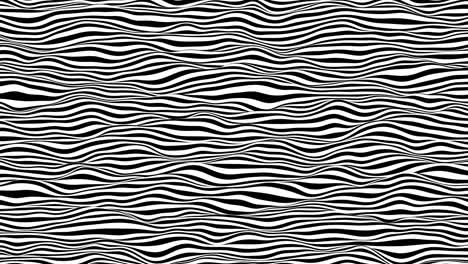 black and white lines horizontal motion background. computer generated loop animation. 3d rendering.