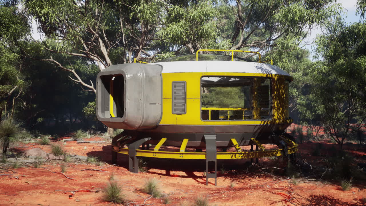 사막 풍경 의 미래적 인  하우스