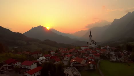 this 4k drone shot was captured in kobarid in slovenia