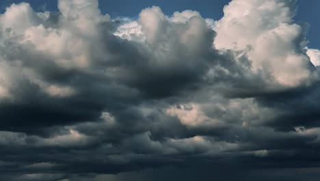 rain clouds at sunset. thunder clouds move quickly