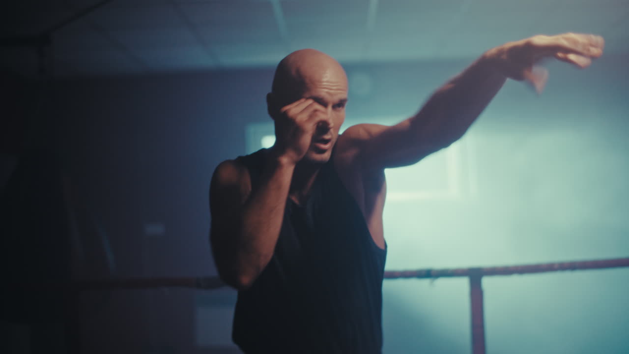 Male Boxer Training in the Gym