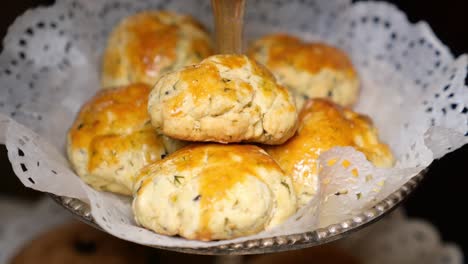 turkish cookies on a silver tray